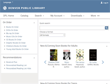 Tablet Screenshot of catalog.denverlibrary.org