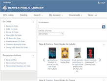 Tablet Screenshot of mycard.denverlibrary.org