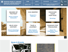 Tablet Screenshot of history.denverlibrary.org